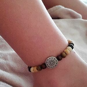 Wooden beaded bracelet/anklet